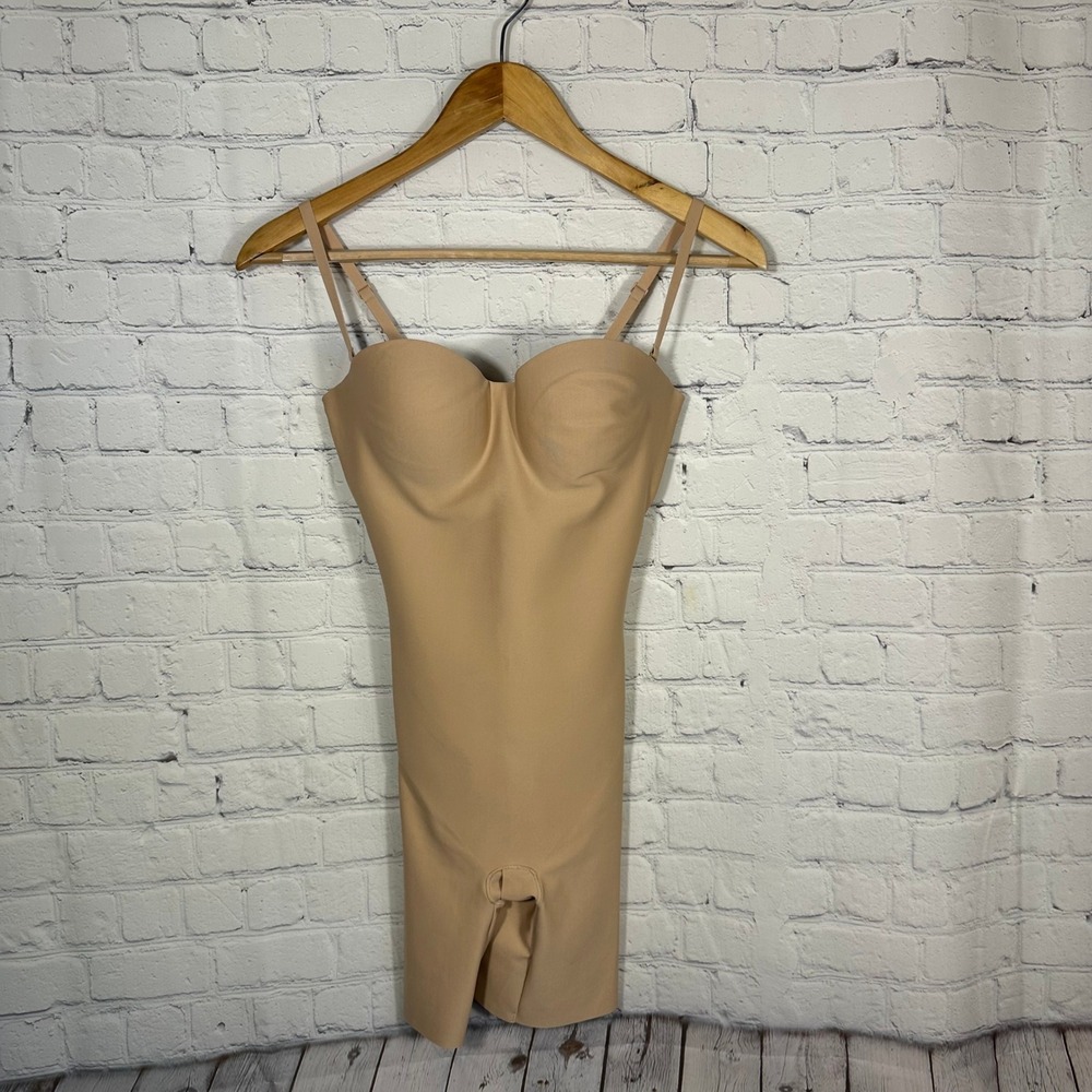 SKIMS Sculpting Mid Thigh Bodysuit Sand Tan Shapewear BD-ONS-9547W